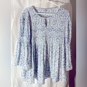 Cute floral “peasant” top